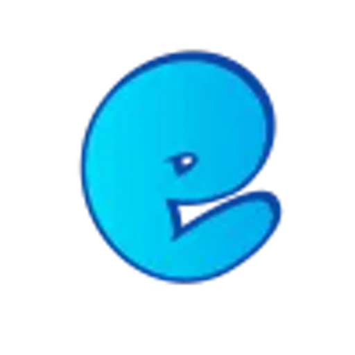 🤩 Эмодзи «Голубые буквы пузыри» для Telegram