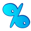 🤩 Эмодзи «Голубые буквы пузыри» для Telegram