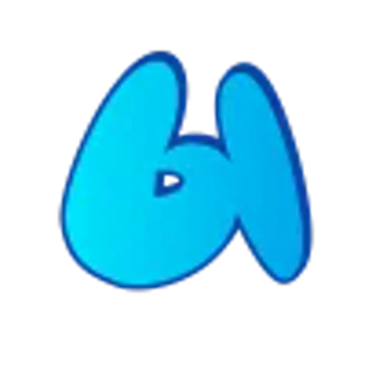🤩 Эмодзи «Голубые буквы пузыри» для Telegram