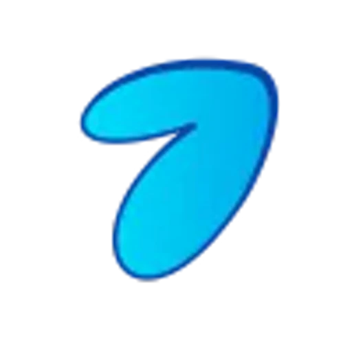 🤩 Эмодзи «Голубые буквы пузыри» для Telegram