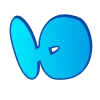 🤩 Эмодзи «Голубые буквы пузыри» для Telegram