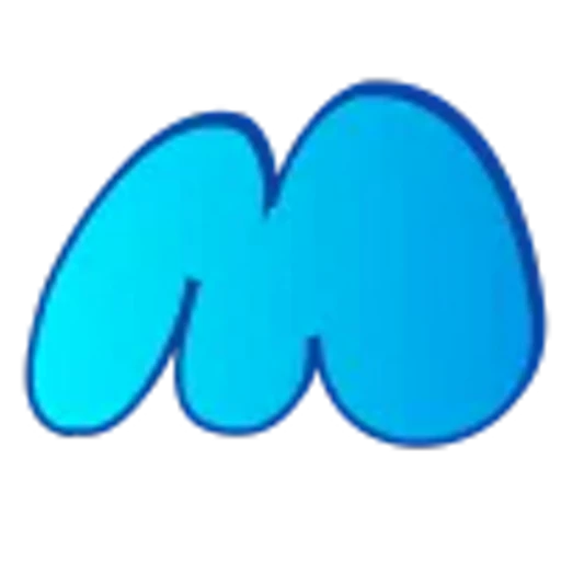 🤩 Эмодзи «Голубые буквы пузыри» для Telegram