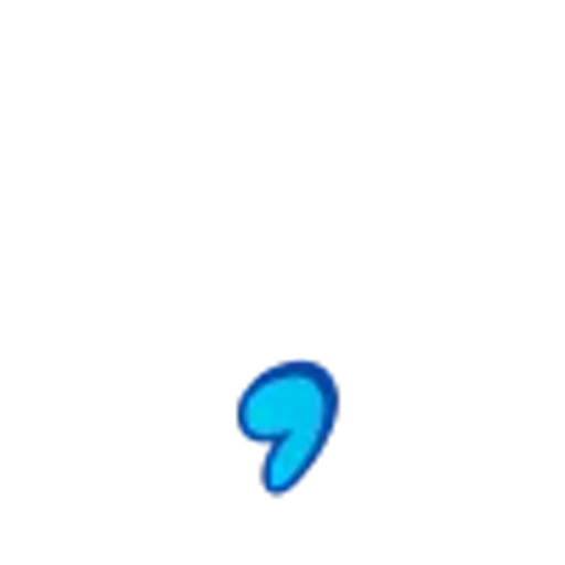 🤩 Эмодзи «Голубые буквы пузыри» для Telegram