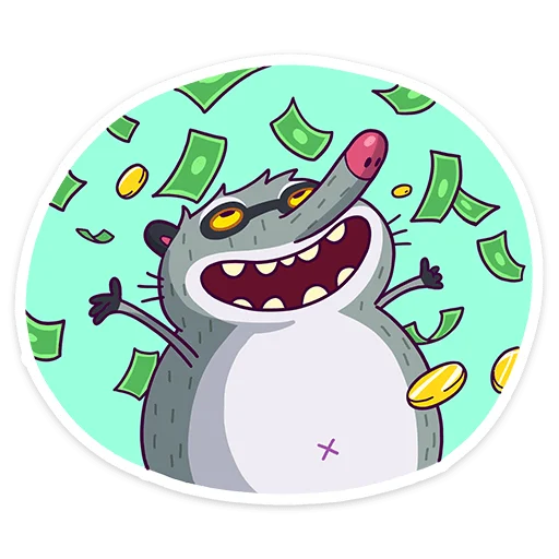 🤑 Стикер «Полоскун Бублик» для Telegram