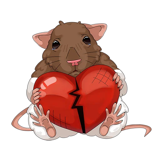 ❤️‍🩹 Стикер «крыс Бублик» для Telegram