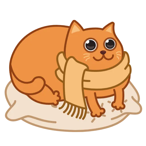 😲 Стикер «Bubo the Scarfcat» для Telegram