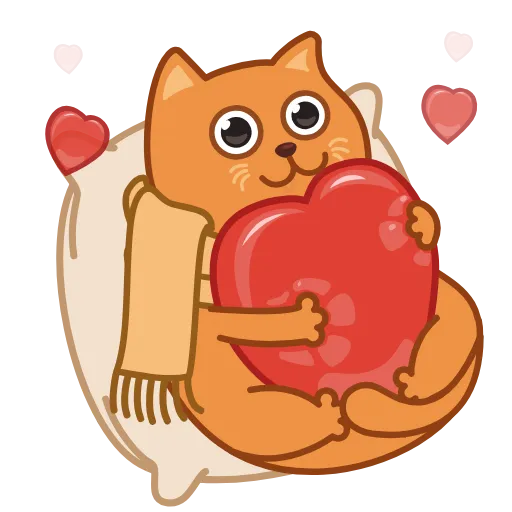 ❤️ Стикер «Bubo the Scarfcat» для Telegram
