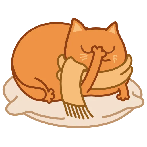 🤦‍♂️ Стикер «Bubo the Scarfcat» для Telegram