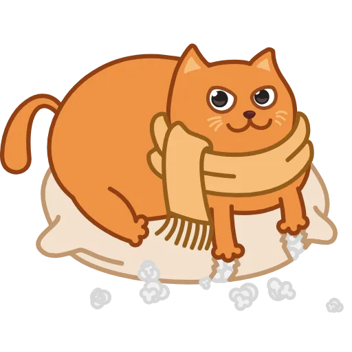 😡 Стикер «Bubo the Scarfcat» для Telegram