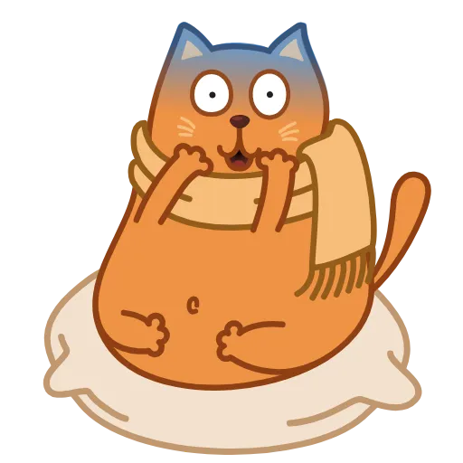 😨 Стикер «Bubo the Scarfcat» для Telegram