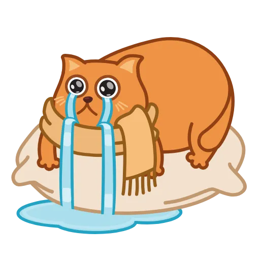 😭 Стикер «Bubo the Scarfcat» для Telegram