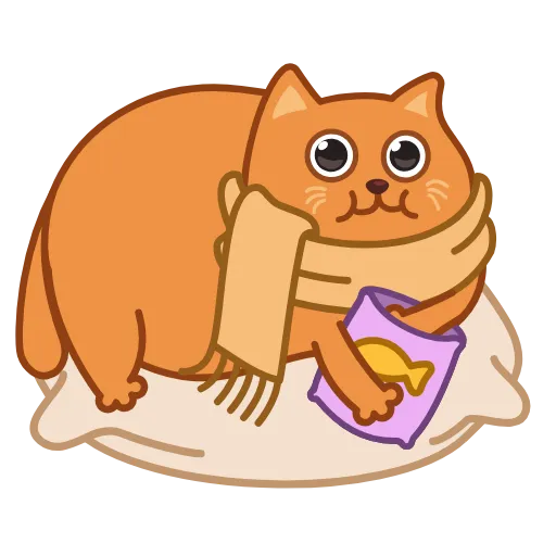 🍽 Стикер «Bubo the Scarfcat» для Telegram