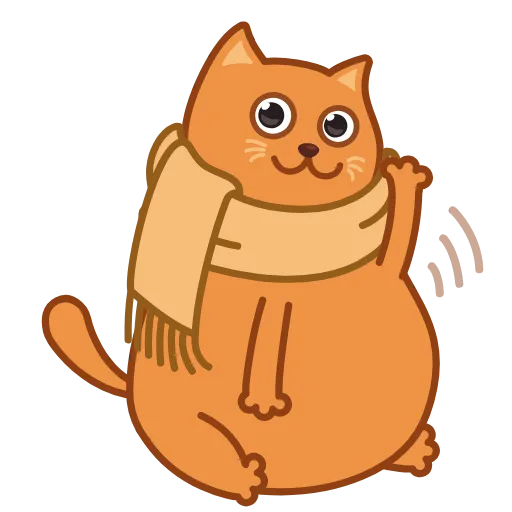 👋 Стикер «Bubo the Scarfcat» для Telegram
