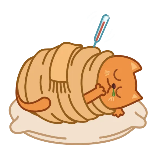 🤒 Стикер «Bubo the Scarfcat» для Telegram