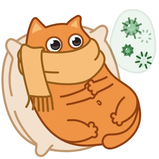 🦠 Стикер «Bubo the Scarfcat» для Telegram