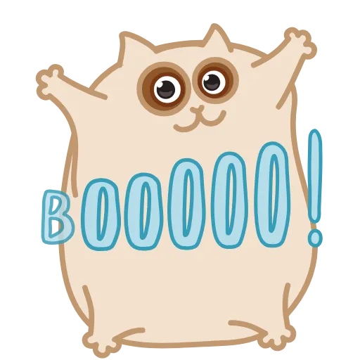 👻 Стикер «Bubo the Scarfcat» для Telegram