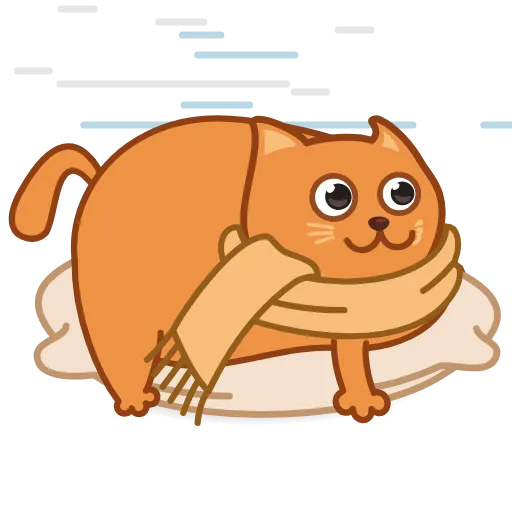 🏃‍♂️ Стикер «Bubo the Scarfcat» для Telegram