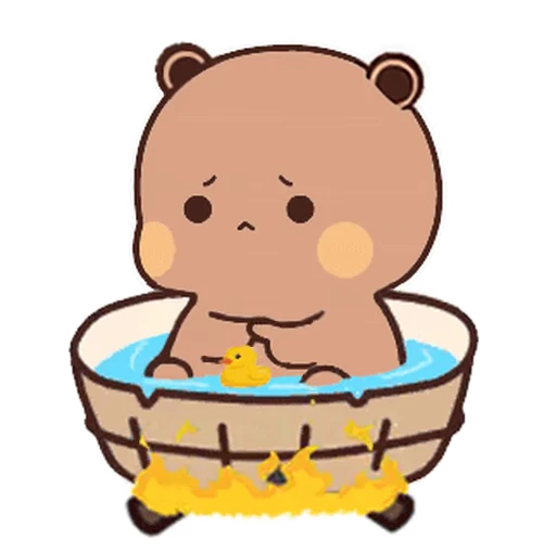 🛁 Стикер «Bubu and Dudu 19» для Telegram