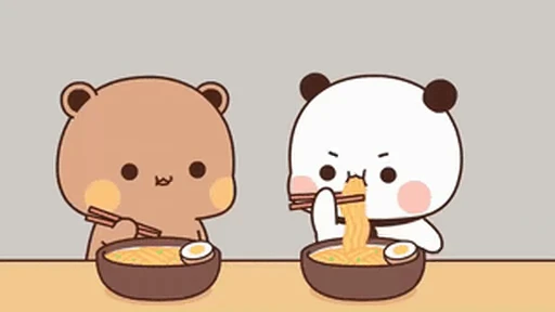 🍜 Стикер «Bubu and Dudu 19» для Telegram