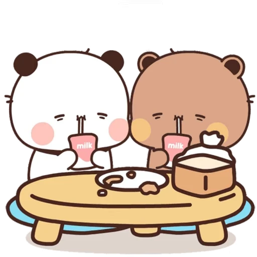 🥛 Стикер «Bubu and Dudu 23» для Telegram
