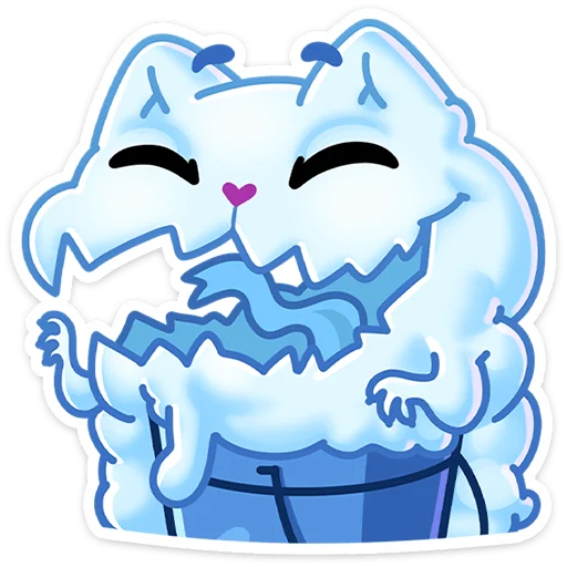 💀 Стикер «И второй стиль - Котялок в ведёрке» для Telegram