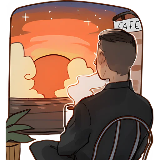 🌅 Стикер «Будни Йоса» для Telegram