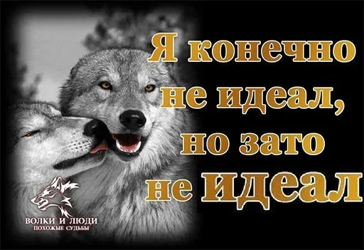 😲 Стикер «Be a wolf» для Telegram