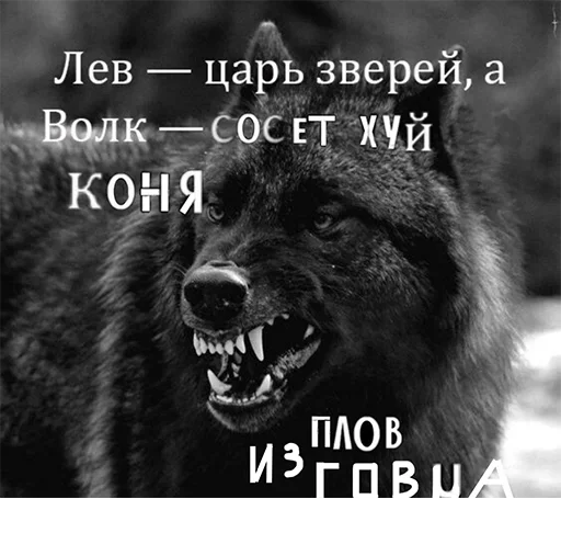 😑 Стикер «Be a wolf» для Telegram