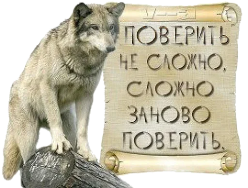 😑 Стикер «Be a wolf» для Telegram
