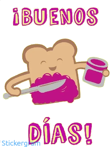 🥪 Стикер «Buenos días/noches» для Telegram