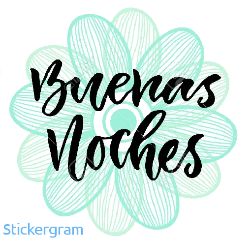 🌺 Стикер «Buenos días/noches» для Telegram
