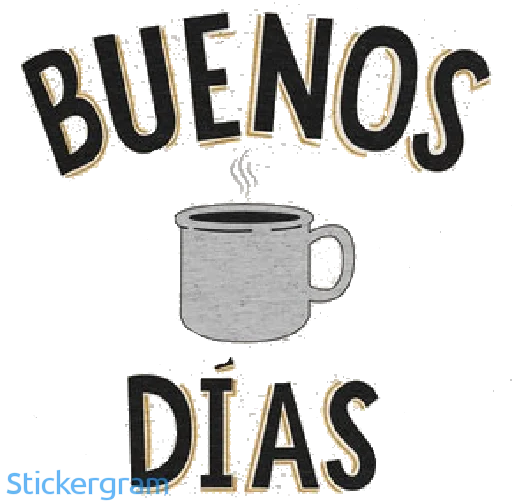 ☕️ Стикер «Buenos días/noches» для Telegram