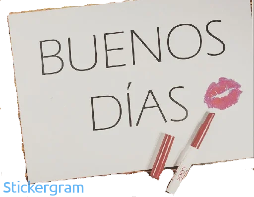 💄 Стикер «Buenos días/noches» для Telegram