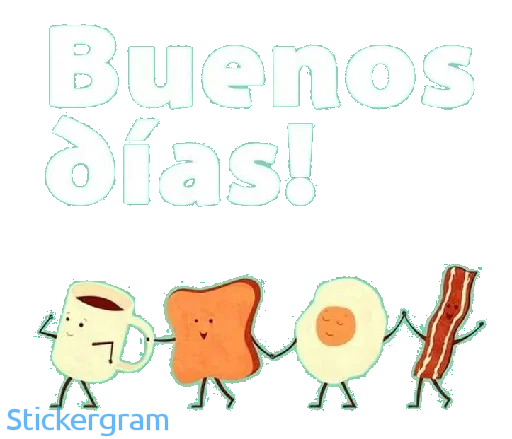 🥪 Стикер «Buenos días/noches» для Telegram