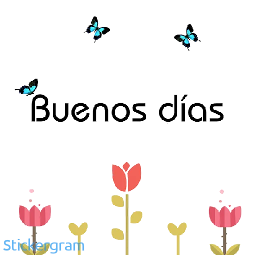🦋 Стикер «Buenos días/noches» для Telegram