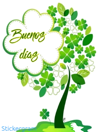 ☘ Стикер «Buenos días/noches» для Telegram