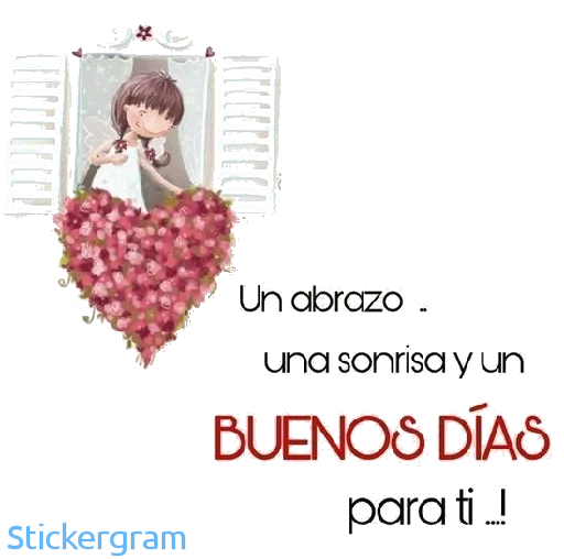 ❣ Стикер «Buenos días/noches» для Telegram