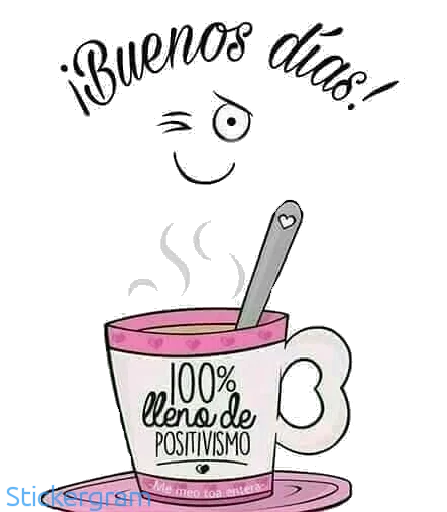 ☕️ Стикер «Buenos días/noches» для Telegram
