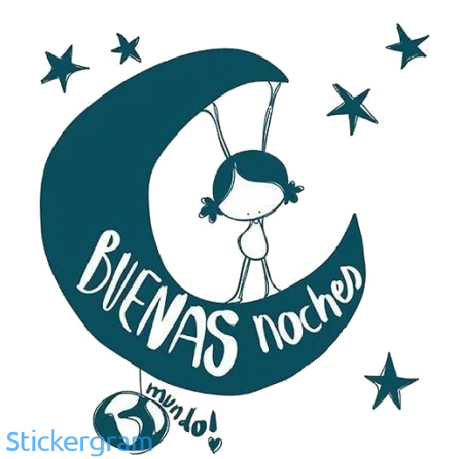 🌙 Стикер «Buenos días/noches» для Telegram