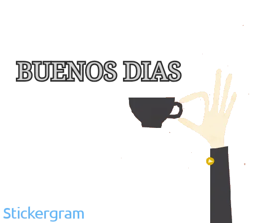 ☕️ Стикер «Buenos días/noches» для Telegram
