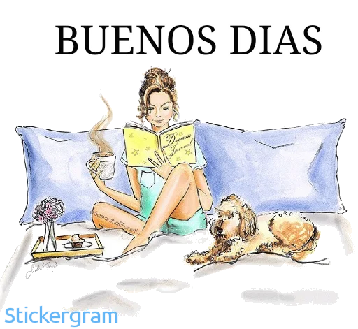 ☕️ Стикер «Buenos días/noches» для Telegram