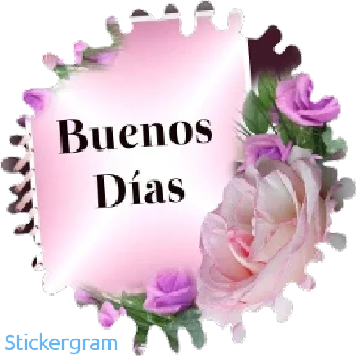💐 Стикер «Buenos días/noches» для Telegram