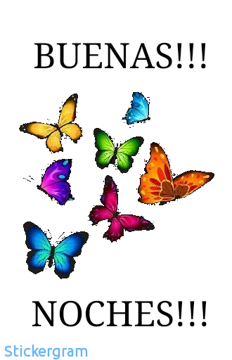🦋 Стикер «Buenos días/noches» для Telegram