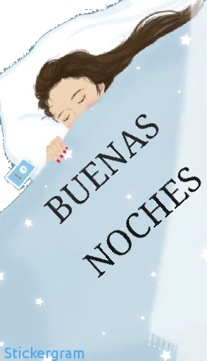 😴 Стикер «Buenos días/noches» для Telegram