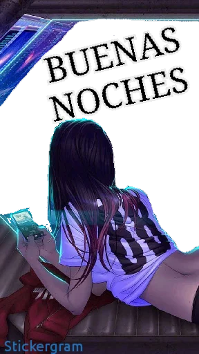 😴 Стикер «Buenos días/noches» для Telegram