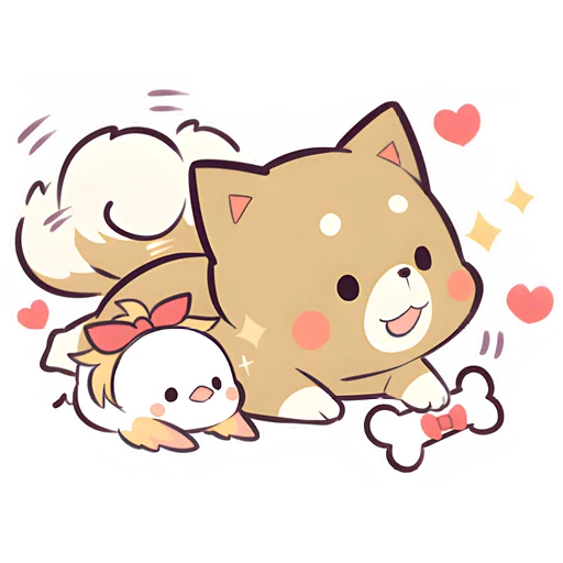 😋 Стикер «Красивый щенок» для Telegram