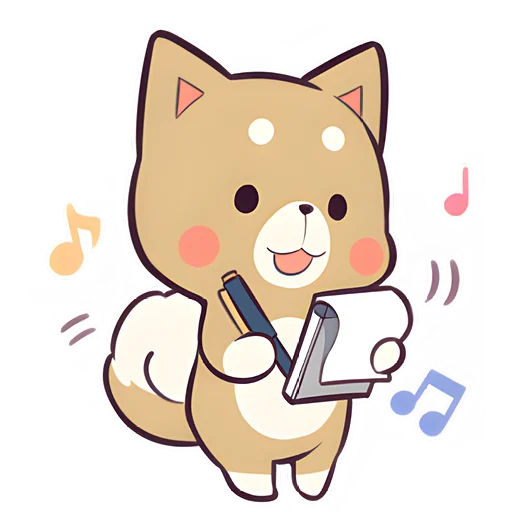 ✍ Стикер «Красивый щенок» для Telegram