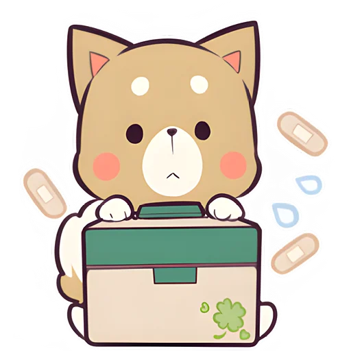 😿 Стикер «Красивый щенок» для Telegram