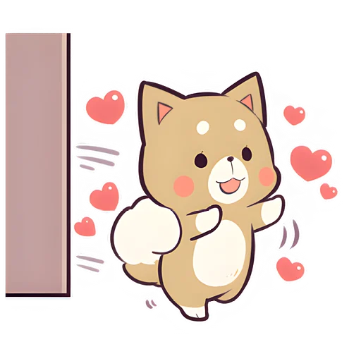 🥰 Стикер «Красивый щенок» для Telegram