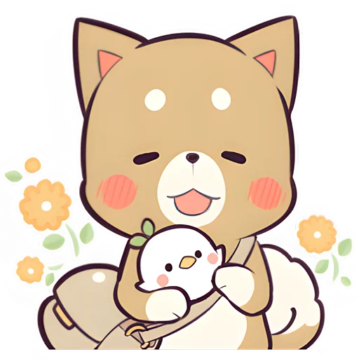 🤗 Стикер «Красивый щенок» для Telegram